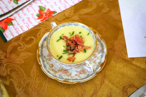 Vichyssoise with Smoked Oysters